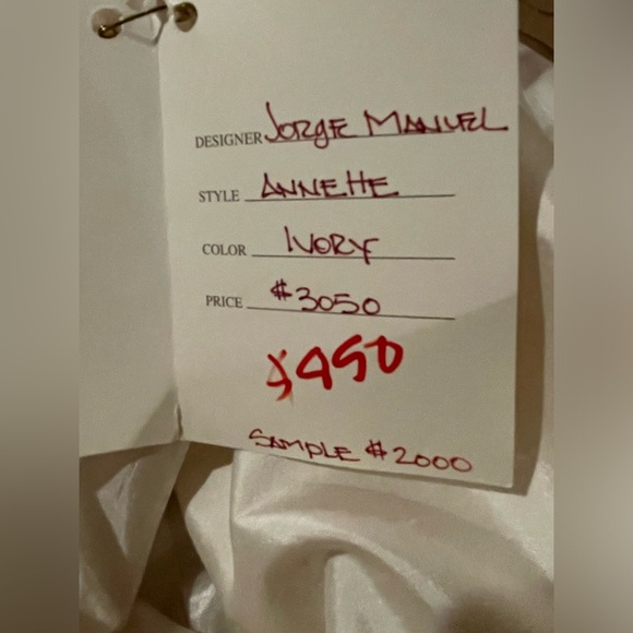 Ivory Wedding Dress 8 Silk 1 Shoulder Pleats Front & Back Sides Designer NWT - Picture 15 of 15